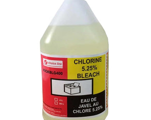Choice Line 5% Bleach Cleaning Item, Yellow, 4 L, 4 Jugs/Case-B2B Discounters