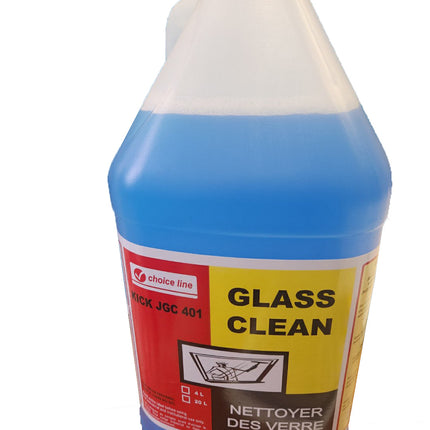 Choice Line Glass Cleaner, Blue, 4L, 4 Jugs/Case, Made In Canada-B2B Discounters