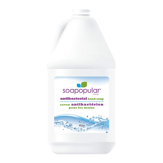 Antibacterial Hand Soap Refill, 4 Liter, White, 4/Case-B2B Discounters