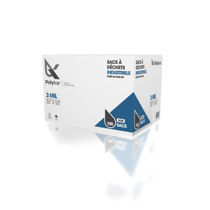 Polykar® Can Liners, Low Density, 35" X 50", 3mil, Frosted, 150/Case-B2B Discounters