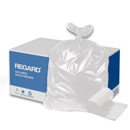REGARD® Can Liners, High Density, Strong, 36" X 50", Frosted, 250 Bags/Case-B2B Discounters