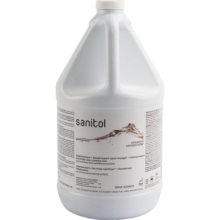Sanitol Disinfectant Sanitizer Deodorizer, 4 L, No Rinse, 4/Case-B2B Discounters