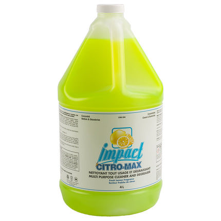 Impact Citro-Max Degreaser, Yellow, 4L, 4 Jugs/Case, Made In Canada-B2B Discounters