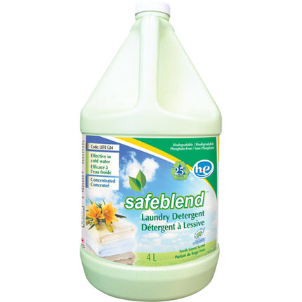 SafeBlend® Concentrated Laundry Detergent, Clear, 4L, Floral Scent, 4/Case, Made in Canada-B2B Discounters