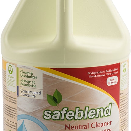 SafeBlend® Neutral Floor Cleaner, Fragrance free, Clear, 4 Liter, 4/Case, Made in Canada-B2B Discounters