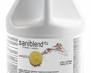 SaniBlend® 32 Lemon Disinfectant and Deodorizer Cleaner, Lemon Scented, Clear, 4 L, 4/Case-B2B Discounters