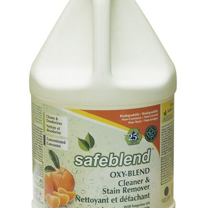 SafeBlend® Oxy-Blender Cleaner And Stain Remover, Clear, 4L, 4 Jugs/Case, Made In Canada-B2B Discounters