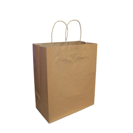 Dorfi Tempo/Petite Handled Shopper Bag, 8.25" X 4.75" X 10.5", Brown, 250/Case-B2B Discounters