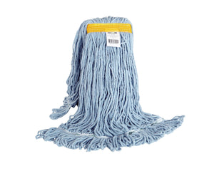 Globe™ Syn-Pro® Synthetic Narrow Band Wet Looped End Mop, 24oz, Blue, Medium, 1/Each-B2B Discounters