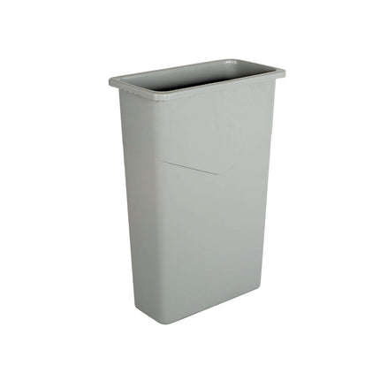 Globe™ Slimjim Waste Container, 10.75" X 20" X 30", Grey, 1/Each-B2B Discounters