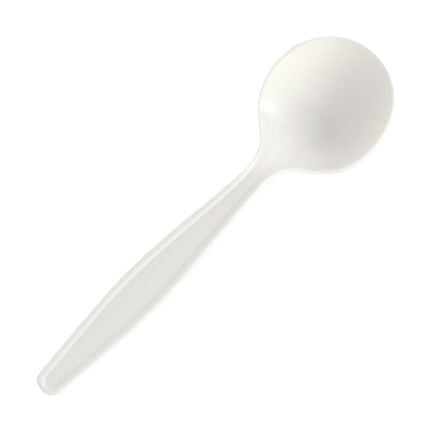 Eco Guardian® Compostable Plastic Soup Spoon, 7", White, 50/Pack, 20 Packs/Case-B2B Discounters