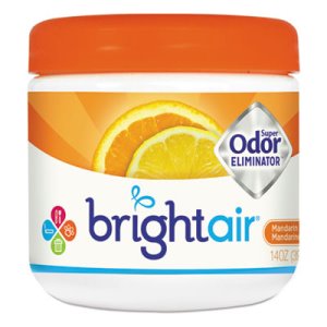 Bright Air Odor Eliminator Gel in Jar, Natural Air Freshener, Mandarin Orange & Lemon Scented, Natural Oils, Freshen for 60 Days, 14 oz.-B2B Discounters