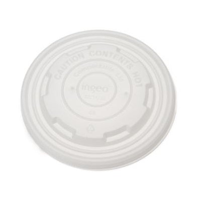 Eco-Packaging® Lid for Soup Cup, Compostable, White, 10/16/32Oz, 500 Lids/Case, Made In Canada-B2B Discounters