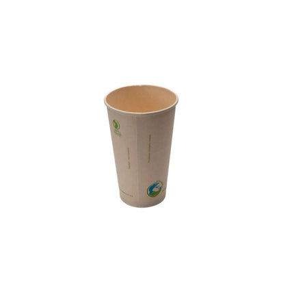 Eco-Packaging® Compostable Hot Cup, Bamboo Material, Natural, 16oz, 50 Cups/Pack, 20 Pack/Case-B2B Discounters