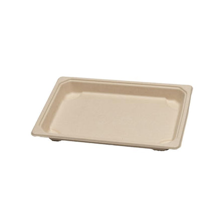 Eco-Packaging® Sushi Fibre Tray, 7.75" X 5" X 1.75", Beige, 12 Trays/Pack, 50 Packs/Case-B2B Discounters