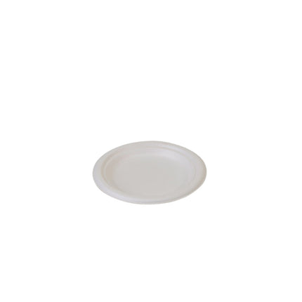 Eco-Packaging® Compostable Plate, 100% Sugarcane Pulp, Beige, 6", 125 Plates/Pack, 8 Packs/Case-B2B Discounters