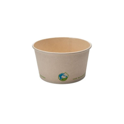 Eco-Packaging® Bamboo Fibre Soup Cup, Compostable, 12Oz, 20 Packs/Case, 25 Cups/Pack, Made In Canada-B2B Discounters