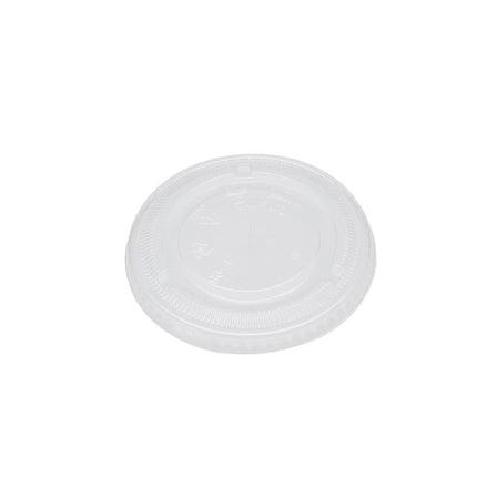 Eco-Packaging® Clear Flat Lid, 30% Recycled Plastic (rPET) content, 12/16/20/24oz, 1000 Lids/Case-B2B Discounters