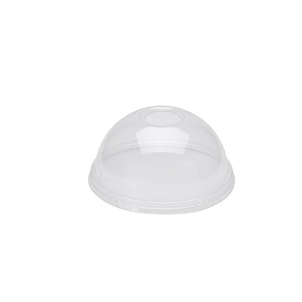 Eco-Packaging® Clear Dome Lid, 30% Recycled Plastic (rPET) Content 12/16/20/24Oz, 1000 Lids/Case-B2B Discounters