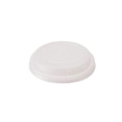 Eco-Packaging® Hot Cup Lid, White, Plastic, 10-20Oz, 1000 Lids/Case, Made In Canada-B2B Discounters