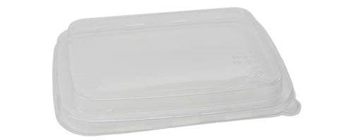 Eco-Packaging Lid For 28-38oz Rectangular Sugarcane Tray, PP, 300/Case-B2B Discounters