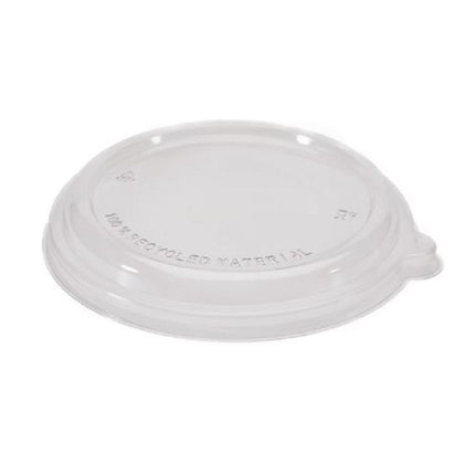 Eco-Packaging Recycled PET Lid For Fibre Bowl, 204mm, 24-40oz, Clear, 400/Case-B2B Discounters