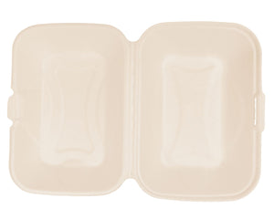 EcoSystems® Molded Fiber Clamshell, Kraft, 9" x 6", 250/Case-B2B Discounters