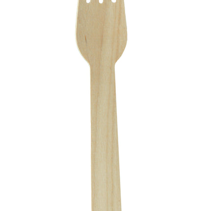 EcoSystems® Wooden Forks, Brown, Bulk Packed, 100/Bag, 20 Bags/Case-B2B Discounters