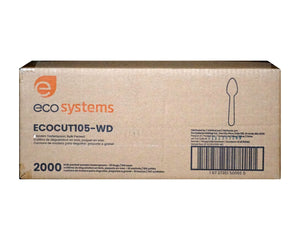 Ecosystems® Wood Taster Spoon, Bulk, 2000/Case-B2B Discounters