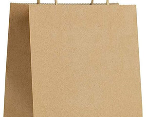 EcoSystems® Kraft Paper Bag With Rope Handle, 10" x 5" x 13", 250/Bundle-B2B Discounters