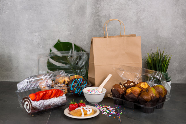 EcoSystems Kraft Paper Bag With Rope Handle - 10" x 5" x 13", 250/Bundle