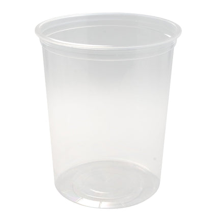 Ecosystems® Polypropylene Round Deli Container, Translucent, 32oz, 25/Pack, 20 Packs/Case-B2B Discounters