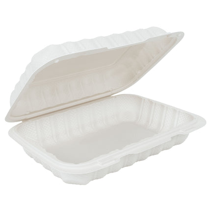 Ecosystems® Mfpp 1-Compartment Hinge Container, White, 9" X 6", 150/Case-B2B Discounters