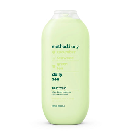 Method® Daily Zen Body Wash, Cucumber, Seaweed, and Green Tea, 532ml, 6/Case-B2B Discounters