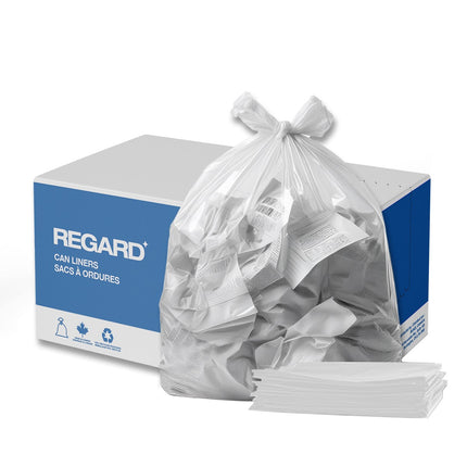 REGARD® Can Liners, Low Density, Regular, 20" X 22", Clear, Ecologo, 500 Bags/Case-B2B Discounters