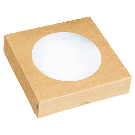 EB Box Cello Pie Box - Grease Resistant, 9" X 9" X 1.5", Kraft, 250/Case-B2B Discounters