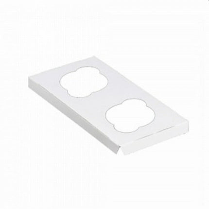 EB Box 2 Cupcake Insert Box with Slot Insert, 8" X 4" X 4", White, 100/Case-B2B Discounters
