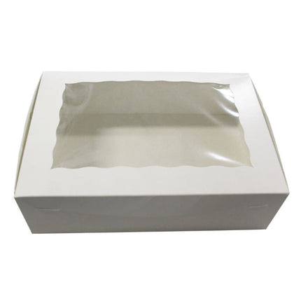 Ebbox™ Cupcake Box, 12 Pack, 14" X 10" X 4", Window, White, 100/Case-B2B Discounters