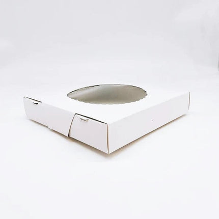 EB Box Window Pie Box with Glued Window, 8" X 8X 1 1/2", 250/Case-B2B Discounters