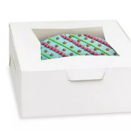 EB Box Window Pie Box with Glued Window, 9" X 9" X 1 1/2", 250/Case-B2B Discounters