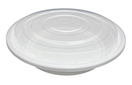 Round Container Combo, 48oz, White, 150/Case-B2B Discounters
