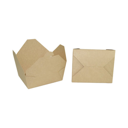 #8 Compostable Take Out Box, Kraft, 200/Case-B2B Discounters