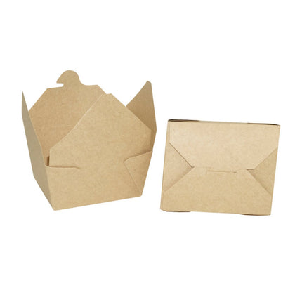 #1 Compostable Take Out Box, Kraft, 300/Case-B2B Discounters