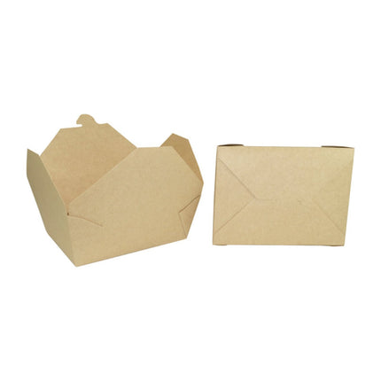 #4 Compostable Take Out Box, Kraft, 160/Case-B2B Discounters