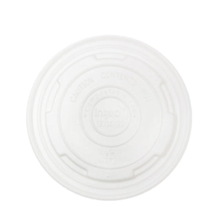 Hot Food Container Lid, Vented, Natural, 12oz-16oz, 500/Case-B2B Discounters