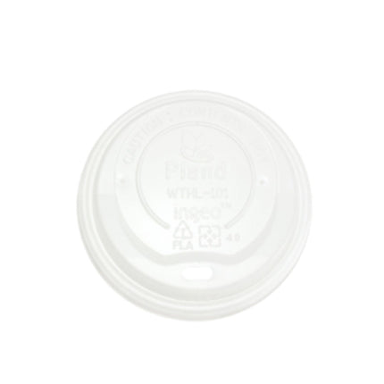 Natural Dome Lid Hot Paper Cup, 8oz, 1000/Case-B2B Discounters