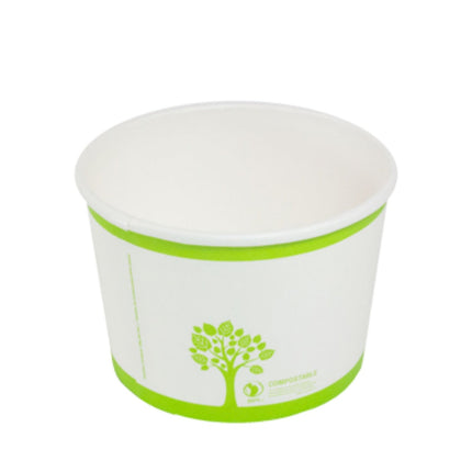Compostable Paper Hot Food Container, 12oz, 500/Case-B2B Discounters