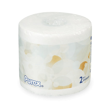 Kruger Purex Bathroom Tissue - 2 Ply, White, 506 Sheet/Roll, 60 Rolls/Case