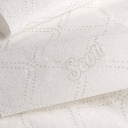 Scott Coreless High-Capacity Jumbo Roll Toilet Paper - 2-Ply, White, 12 Rolls/Case