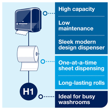 Tork Matic Premium Extra Soft Hand Towel Roll - White, 2 Ply, 300', 6 Rolls/Case